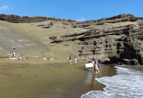 Green sand beach